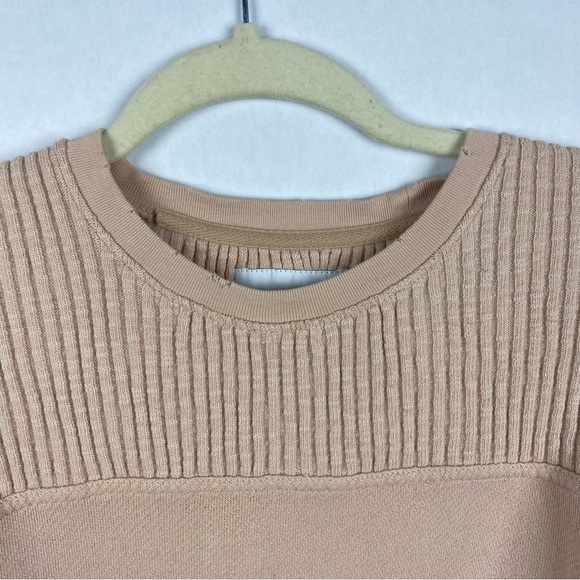 Current/Elliott Womens The Acture Knit Cropped Sweater Light Pink Size 0 XS - Picture 4 of 7
